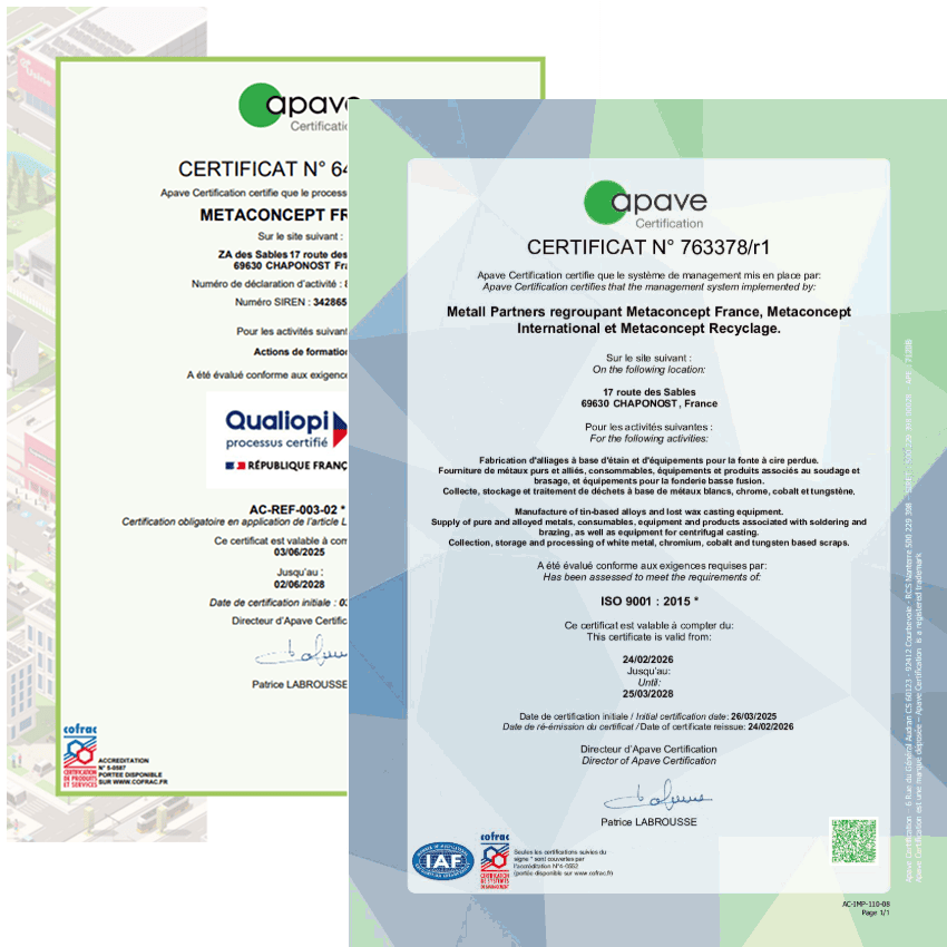 metaconcept répond à des normes de certification qui énoncent des exigences et des spécifications. Nos produits et services sont assurés de vous apporter une qualité constante.